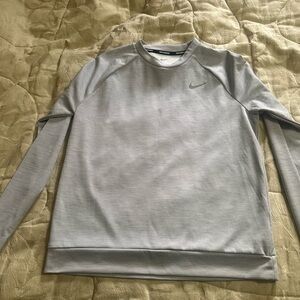 Nike Light Gray/White Running Dri-FIT Shirt